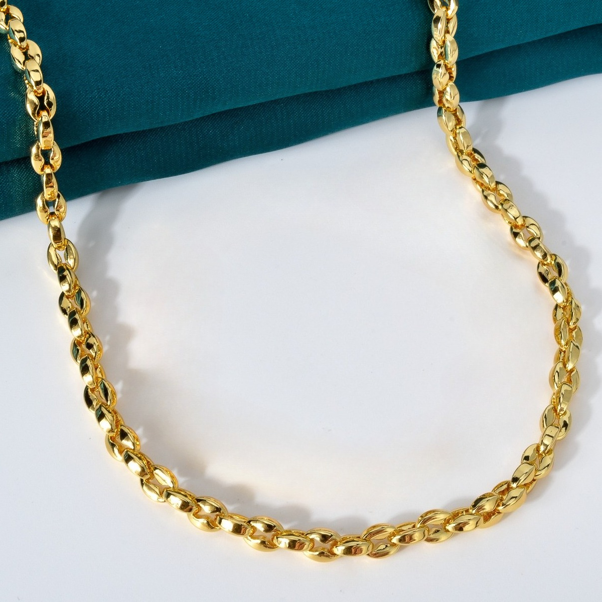 Nickel-Free Copper Golden Necklace, Versatile Design